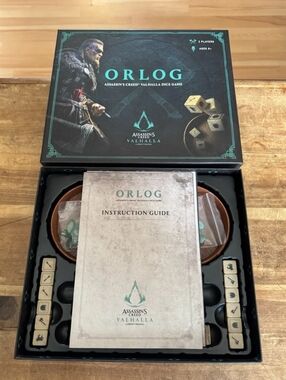 Orlog Assassin's Creed Valhalla Dice Game 2021 Ubisoft Ages 8+ |2 Players | EUC